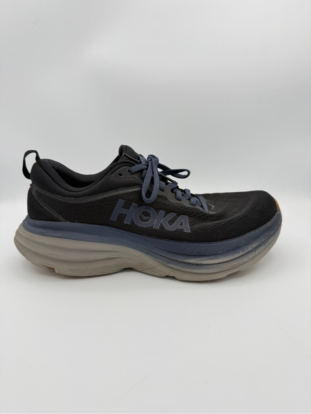 Hoka Men's Bondi 8 Running Shoes Black Blue
